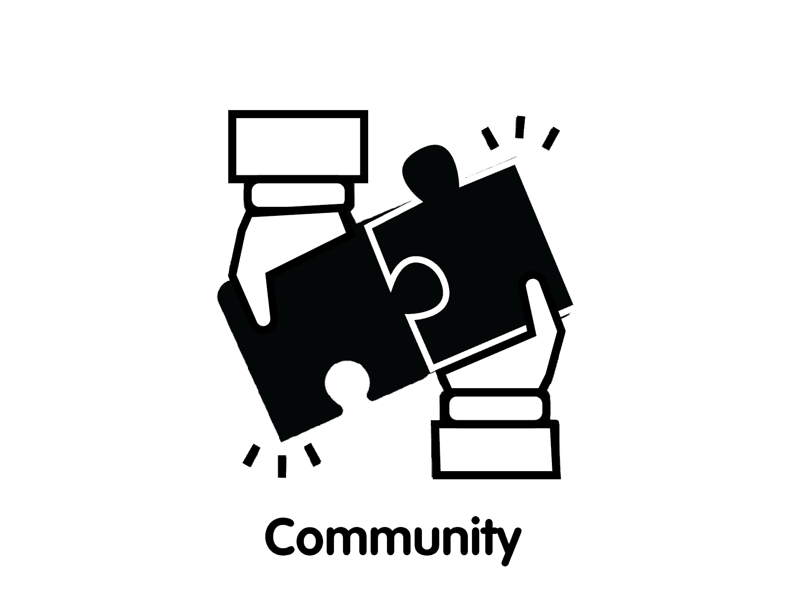 Community with puzzle icon