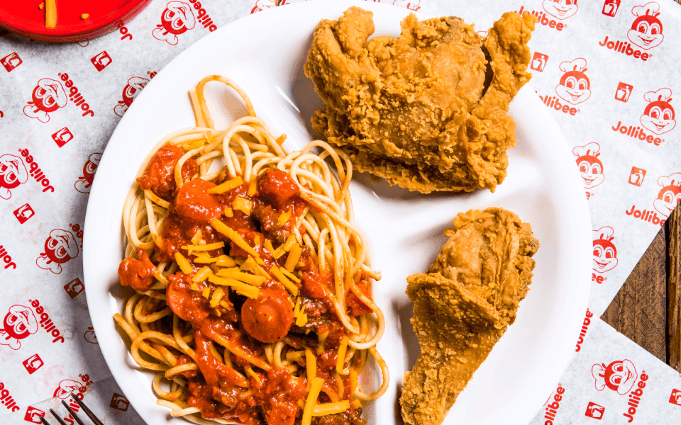 Chickenjoy with Jolly Spaghetti