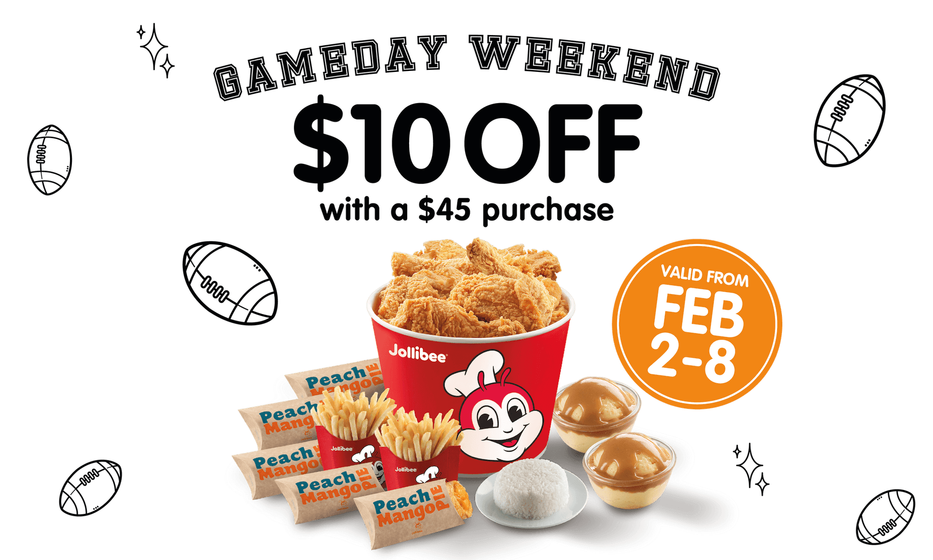 Gameday Weekend $10 off with a $45 purchase graphic