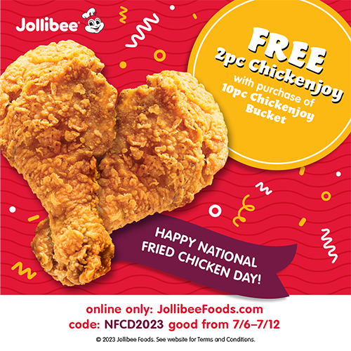 National Fried Chicken Day Jollibee Promotional Deal